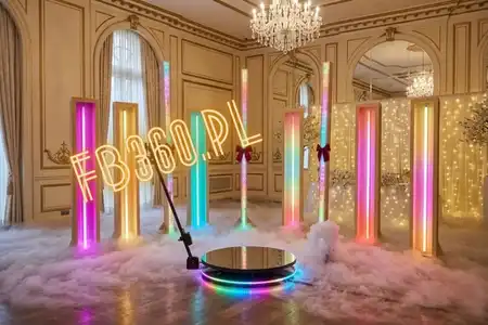 Fotobudka 360 z ciężkim dymem i montażem rano Łódź