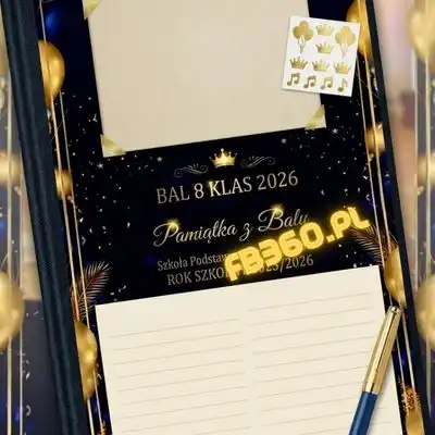 Księga gości weselnych z wklejonymi zdjęciami z fotobudki FB360 Łódź