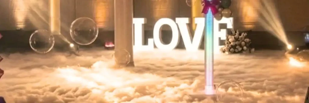 Fotobudka 360 Ciężki dym na pierwszy taniec w chmurach i fotobudka 360 Łódź - profesjonalna oprawa wesela FB360.pl