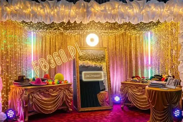 Ekskluzywna strefa fotolustra Łódź – Pakiet Platinum z Altaną Świetlną, ścianami LED i oświetleniem studyjnym.