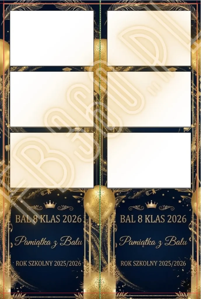 Fotolustro Warszawa Łódź – elegancki projekt wydruku glamour na wesele i Bal 8 klas.