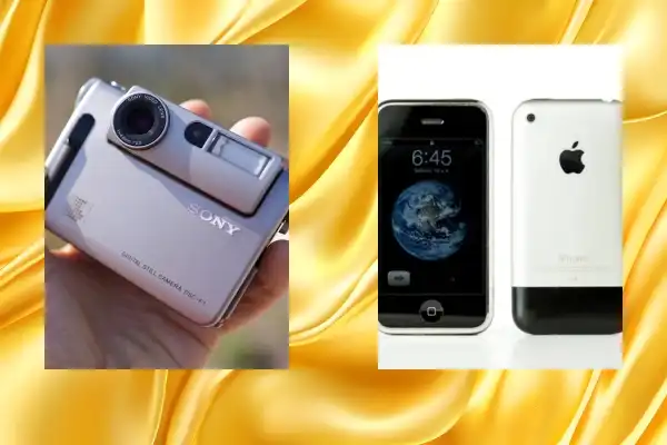 Od Królewskich Portretów do Selfie: Dlaczego Fotobudka to Powrót do Korzeni? Porównanie pierwszego aparatu cyfrowego i pierwszego iPhone