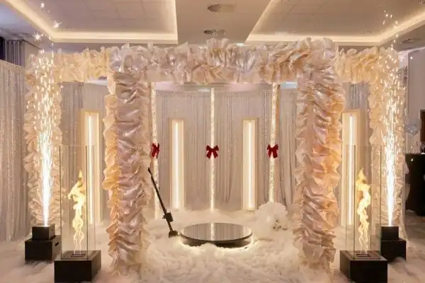 profesjonalne oświetlenie beauty i tło scenograficzne fotobudki 360