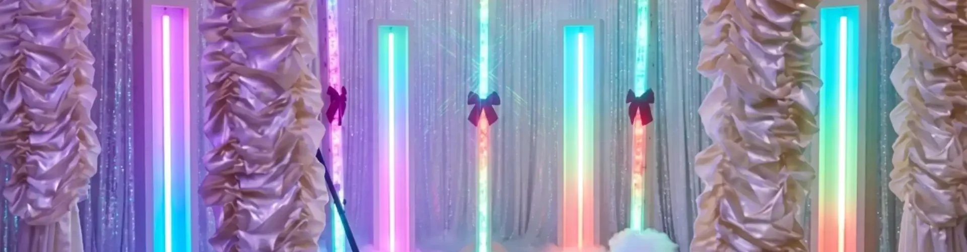 Fotobudka 360 ze stylową scenografią i efektem ciężkiego dymu na evencie w Łodzi – FB360.pl